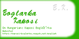 boglarka kaposi business card